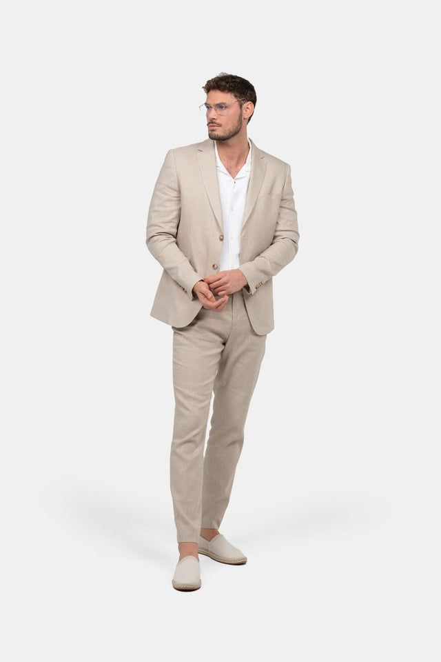 Hør Jakkesæt Beige |  Skagen-clothing.dk