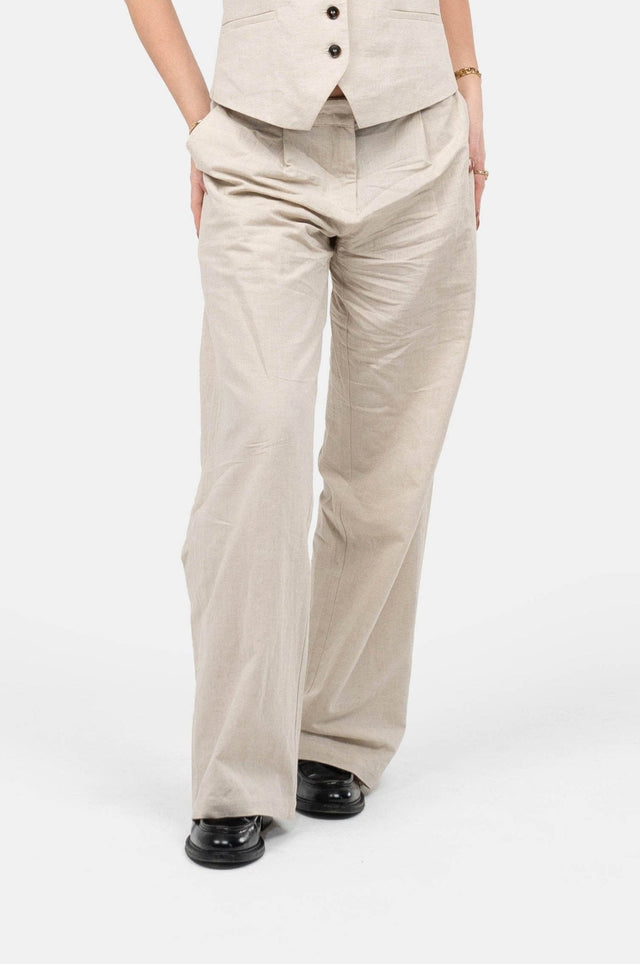 Hør Suitpants Beige |  Skagen-clothing.dk