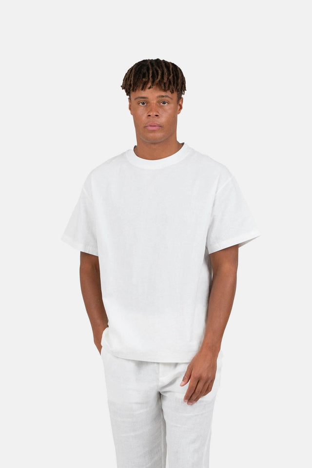 Hør T-shirt Hvid |  Skagen-clothing.dk