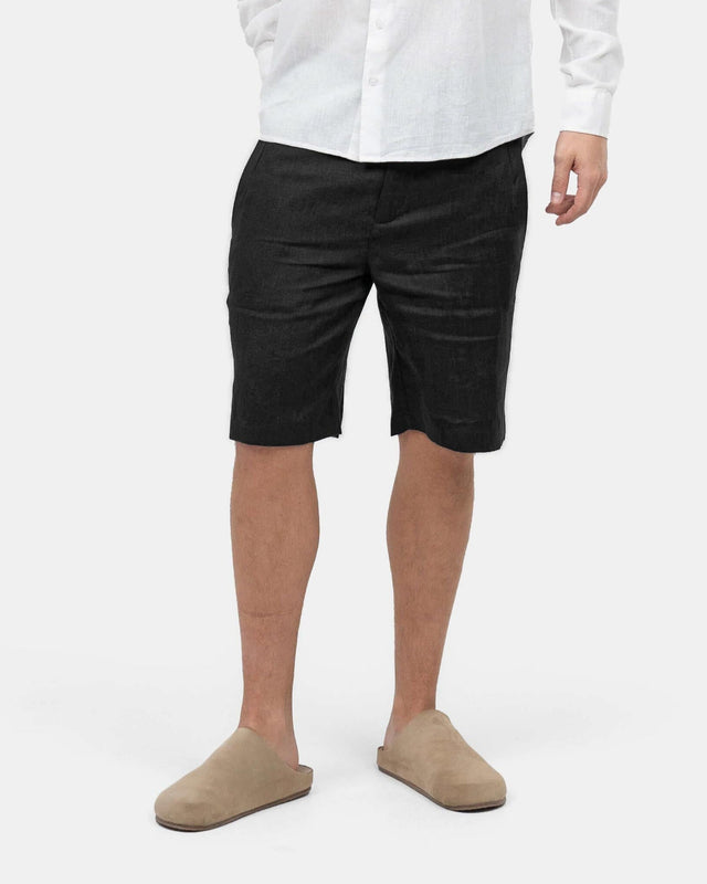 Hørshorts Sort | Skagen - clothing.dk