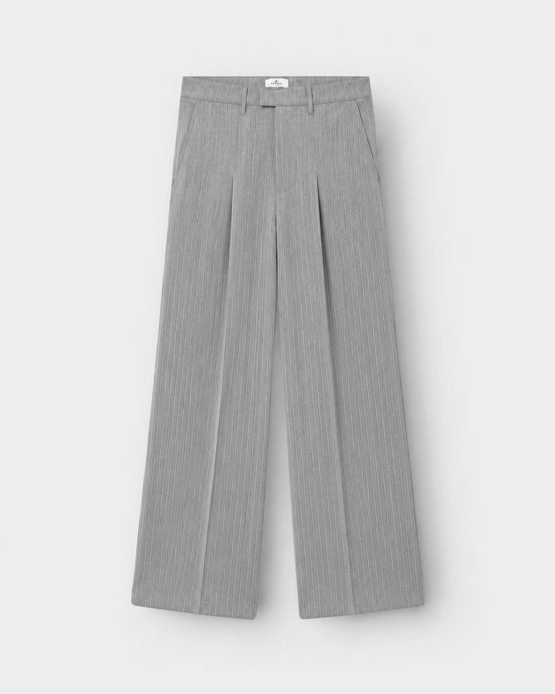 Baggy Suit Pants Grey Pinstriped
