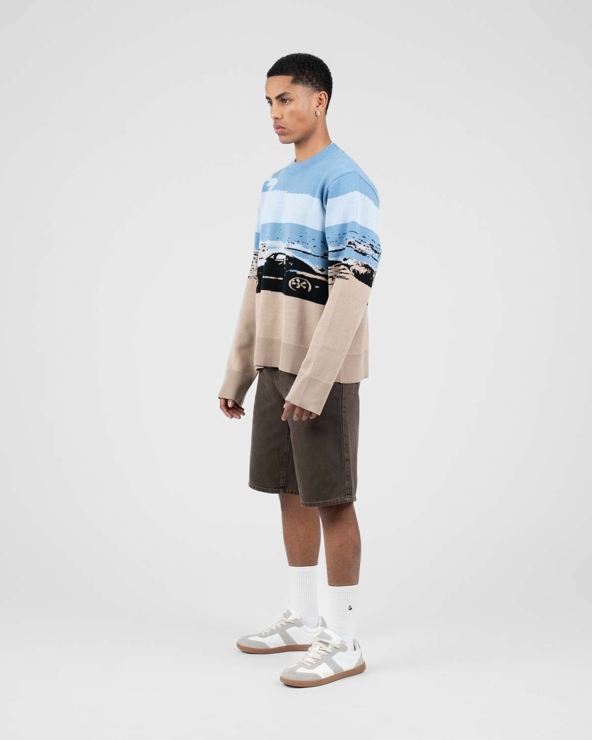 Jaquard Knit Blue Car | Skagen - clothing.dk