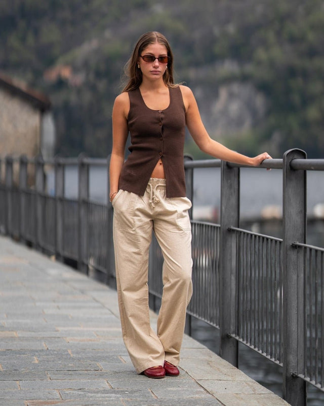 Knit Top Brown