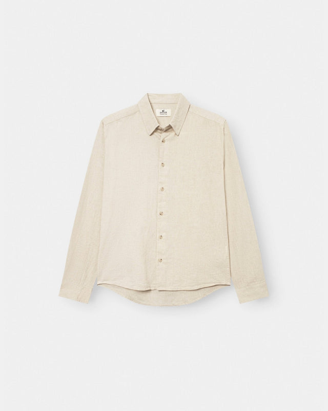 Langærmet Hørskjorte Beige | Skagen - clothing.dk