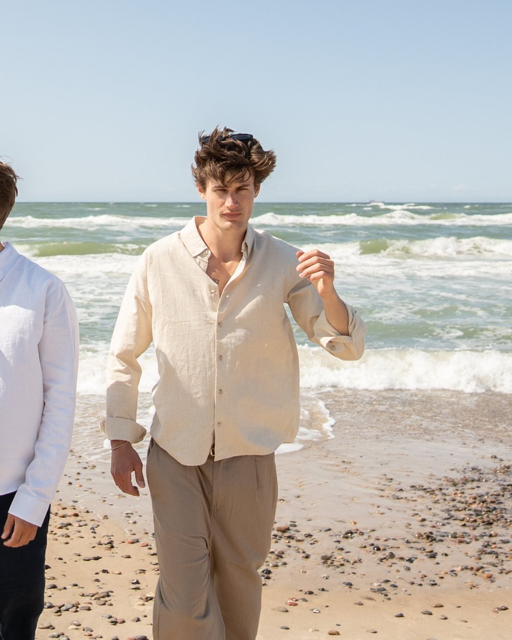 Langærmet Hørskjorte Beige | Skagen - clothing.dk