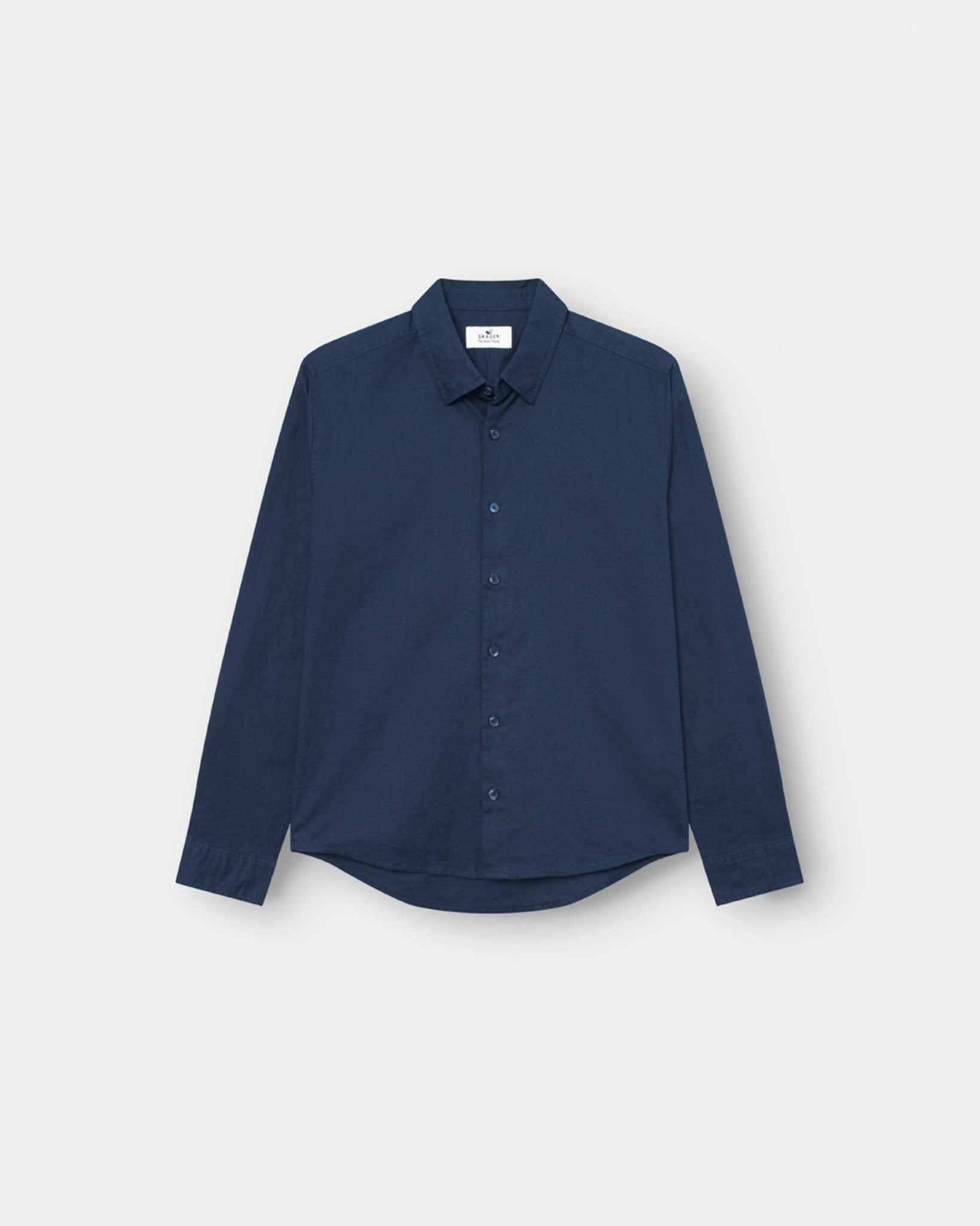 Langærmet Hørskjorte Navy | Skagen - clothing.dk