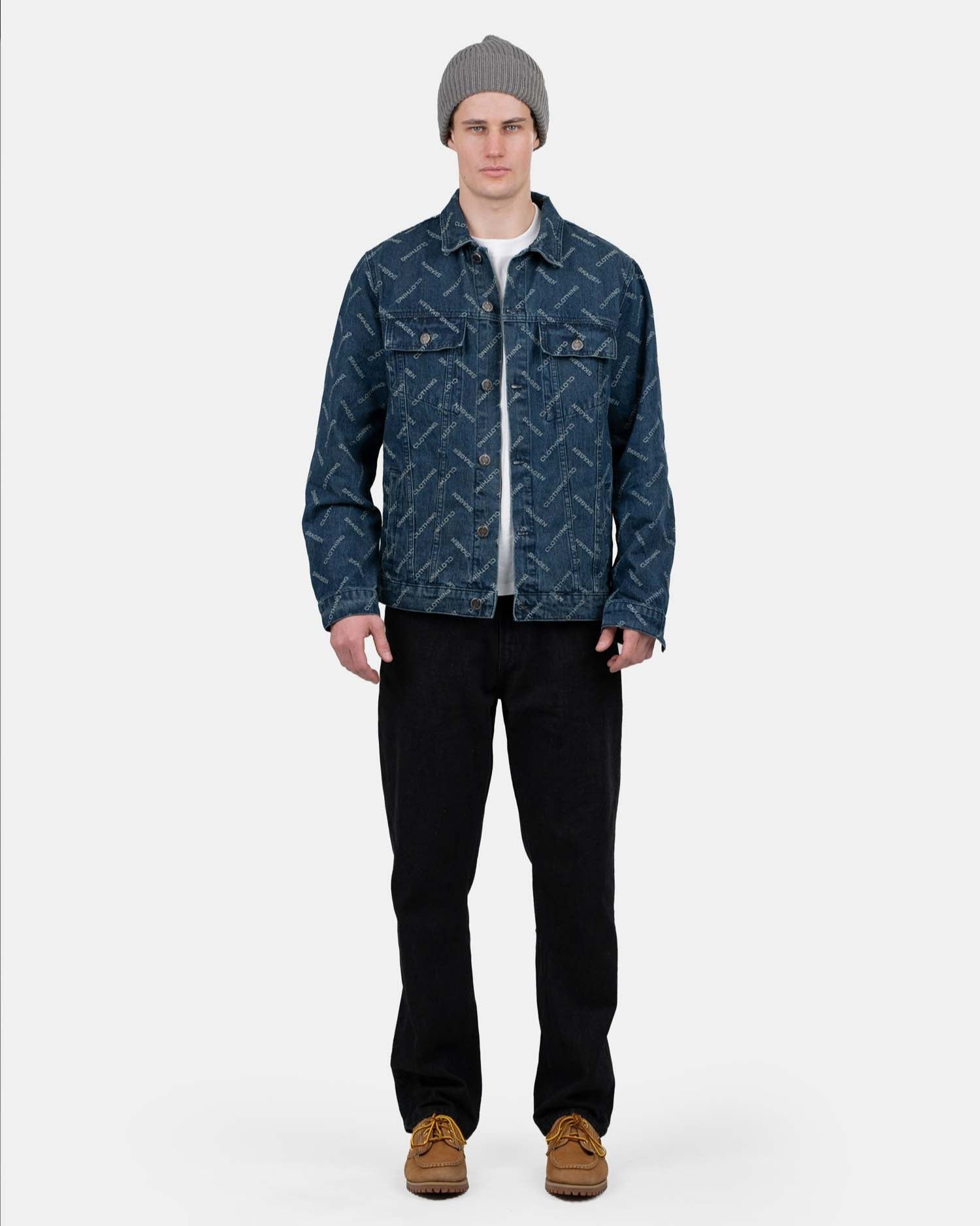 Monogram Denim Jacket Indigo | Skagen - clothing.dk