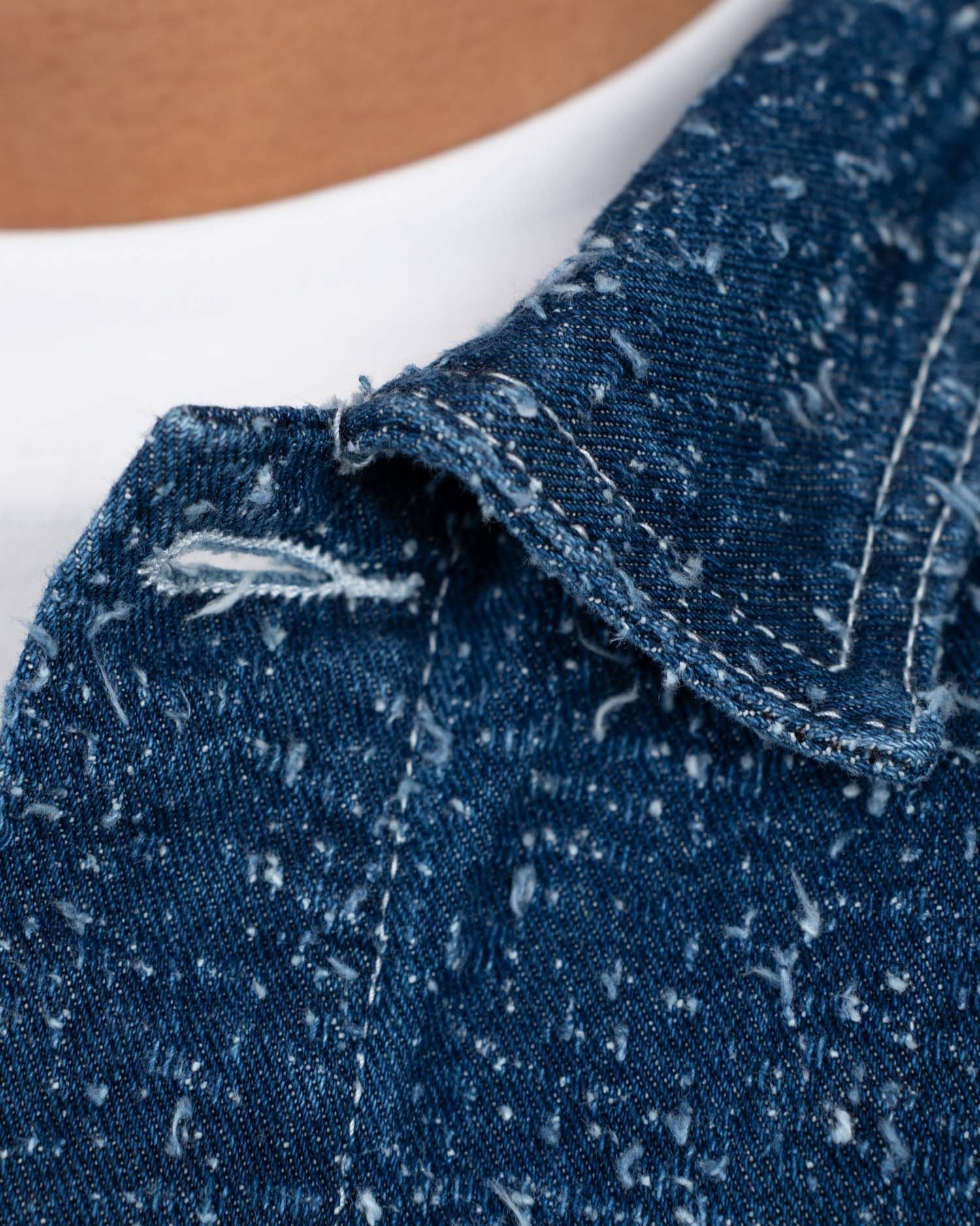 Textured Denim Jacket Mid Blue | Skagen - clothing.dk