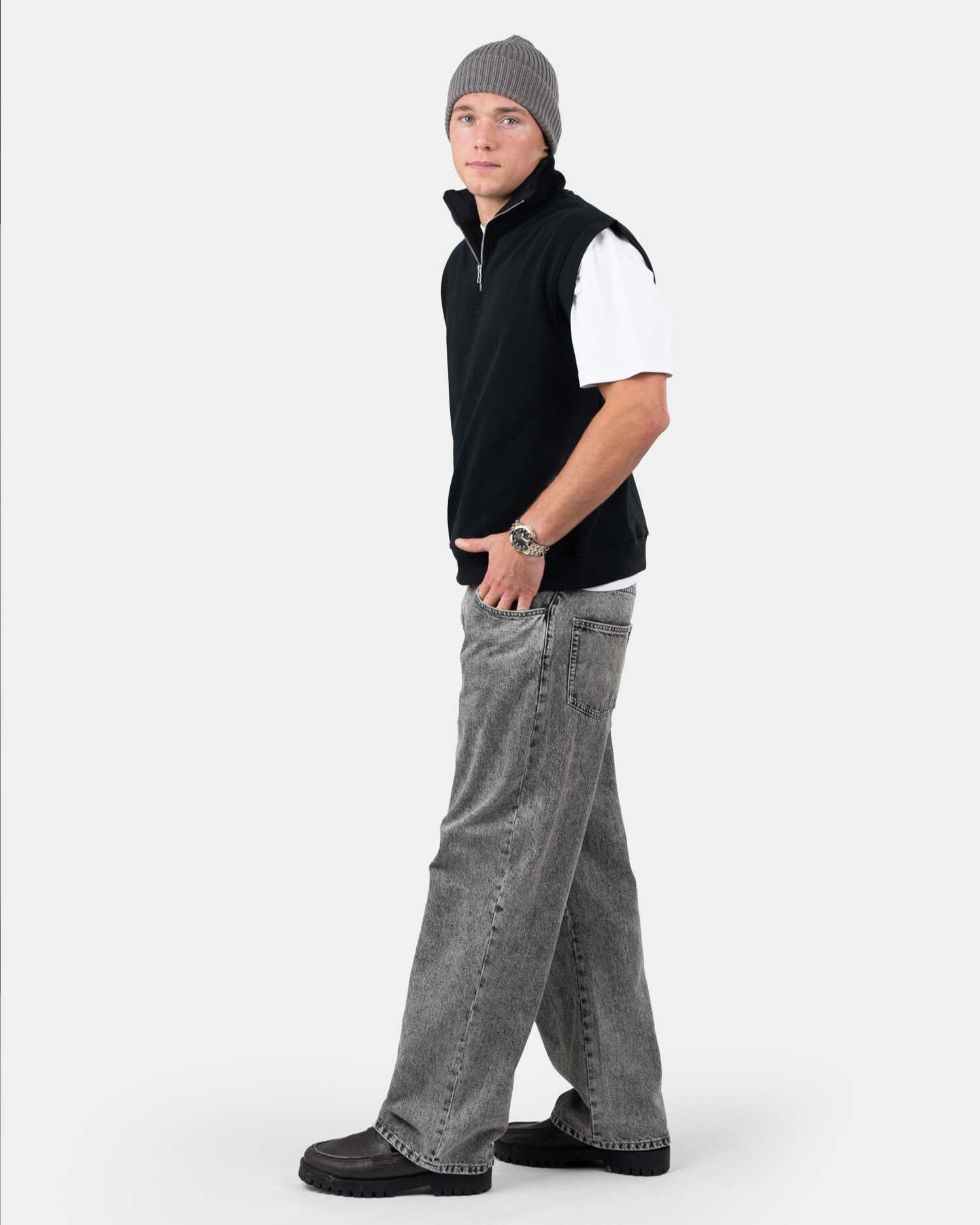 Vest with half zip Sort | Skagen - clothing.dk